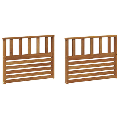 vidaXL Armrest 2 pcs Natural 80 x 6 x 61 cm Solid Acacia Wood