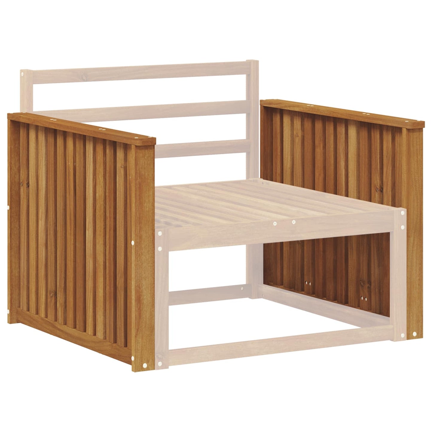 vidaXL Armrest 2 pcs Natural 80 x 6 x 61 cm Solid Acacia Wood