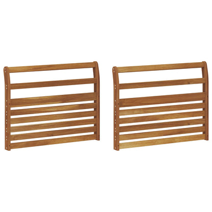 vidaXL Armrest 2 pcs Natural 78.5 x 8 x 60 cm Solid Acacia Wood