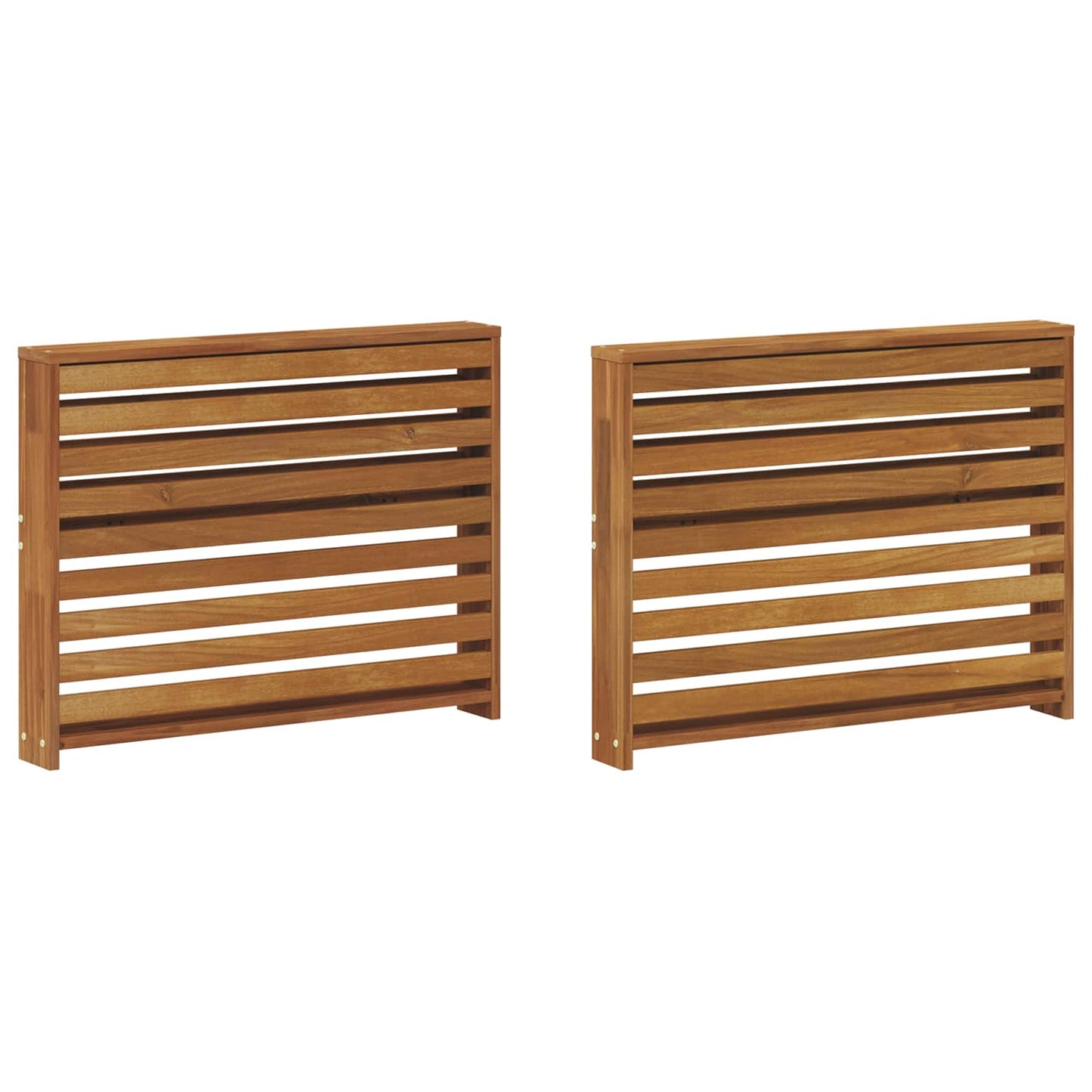 vidaXL Armrest 2 pcs Natural 78.5 x 10 x 61 cm Solid Acacia Wood