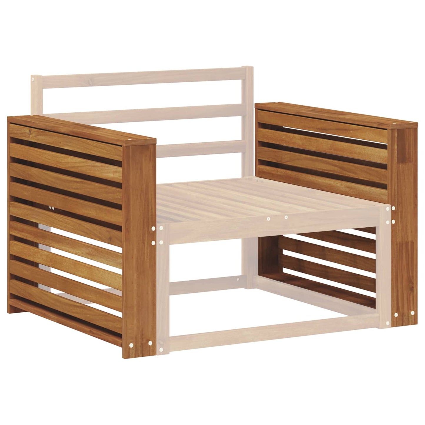 vidaXL Armrest 2 pcs Natural 78.5 x 10 x 61 cm Solid Acacia Wood