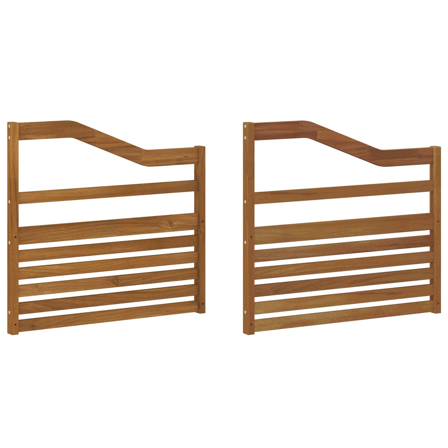 vidaXL Armrests 2 pcs Brown 79 x 4 x 73 cm Engineered Wood