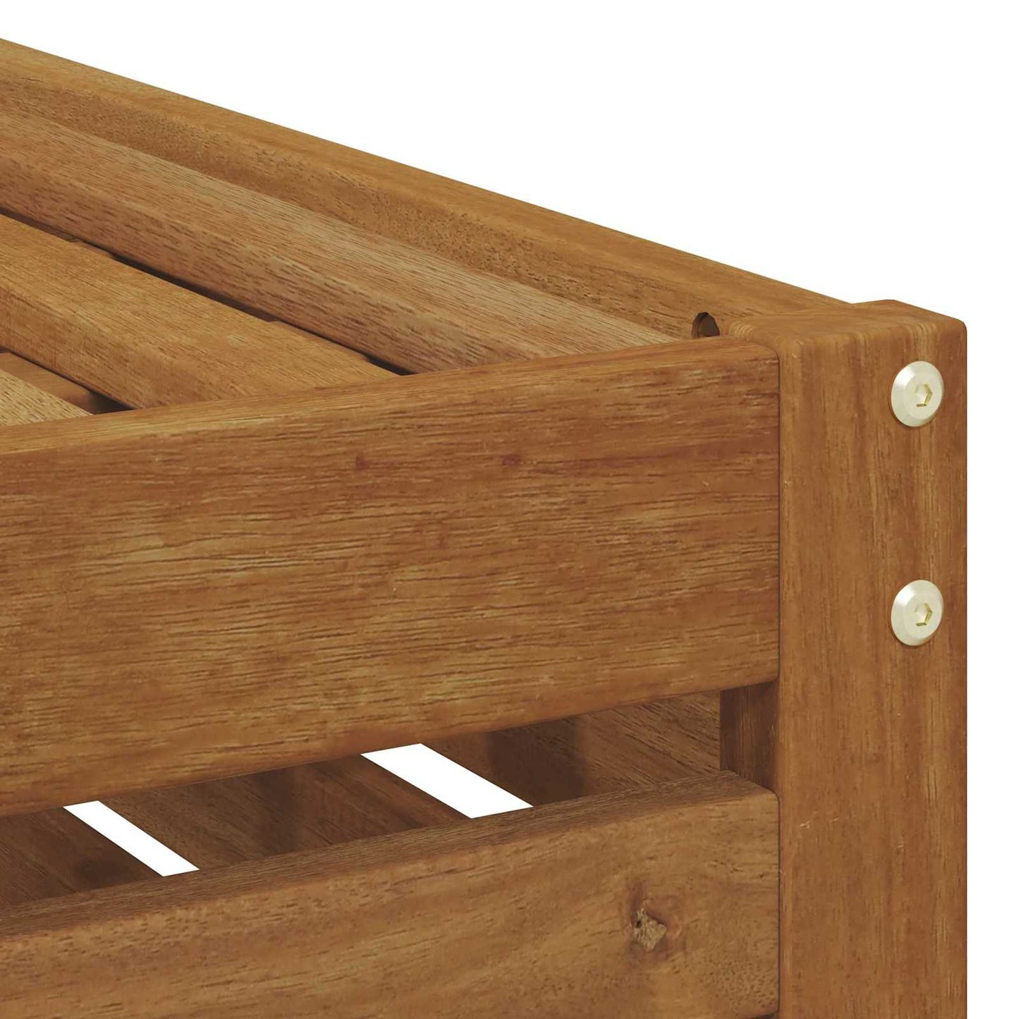 vidaXL Outdoor Stool Bench Natural 43 x 43 x 37 cm Solid Acacia Wood