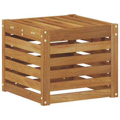 vidaXL Outdoor Stool Bench Natural 43 x 43 x 37 cm Solid Acacia Wood