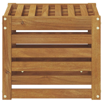 vidaXL Outdoor Stool Bench Natural 43 x 43 x 37 cm Solid Acacia Wood
