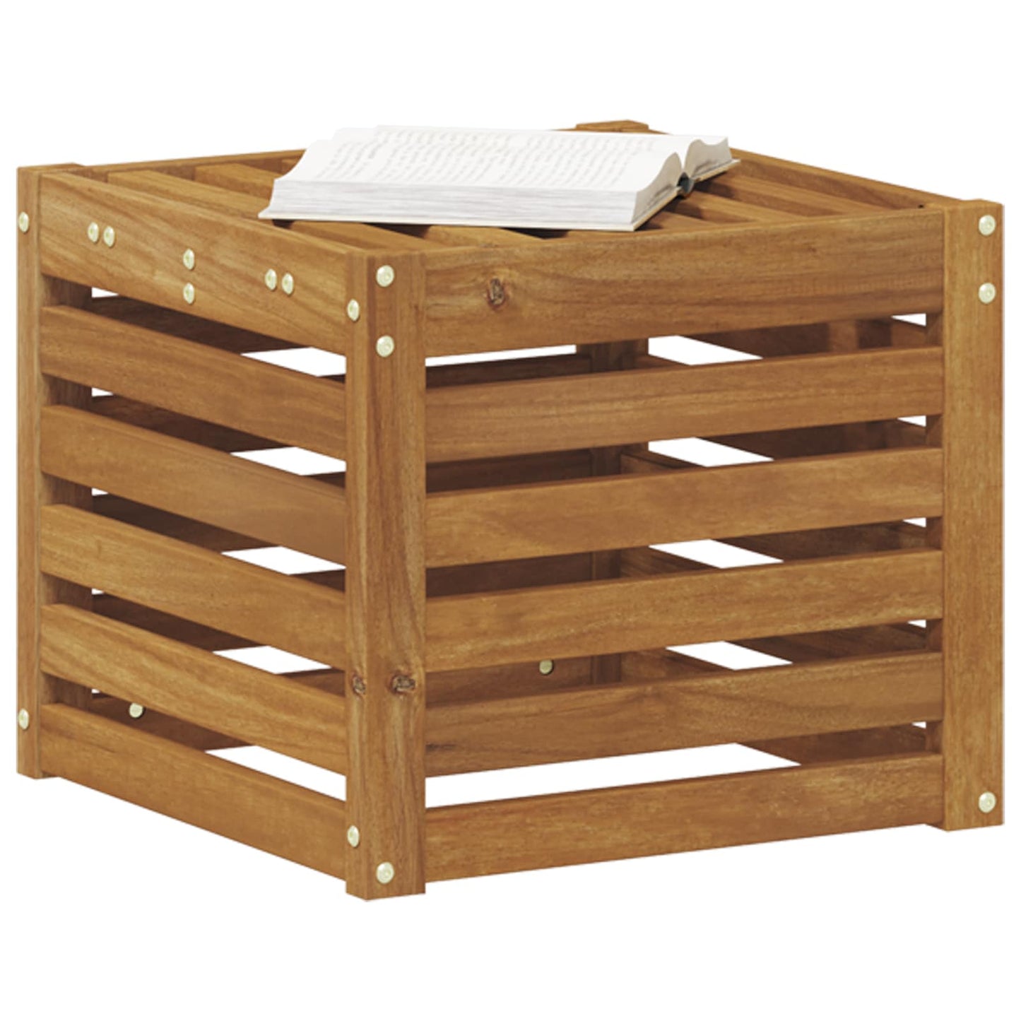 vidaXL Outdoor Stool Bench Natural 43 x 43 x 37 cm Solid Acacia Wood