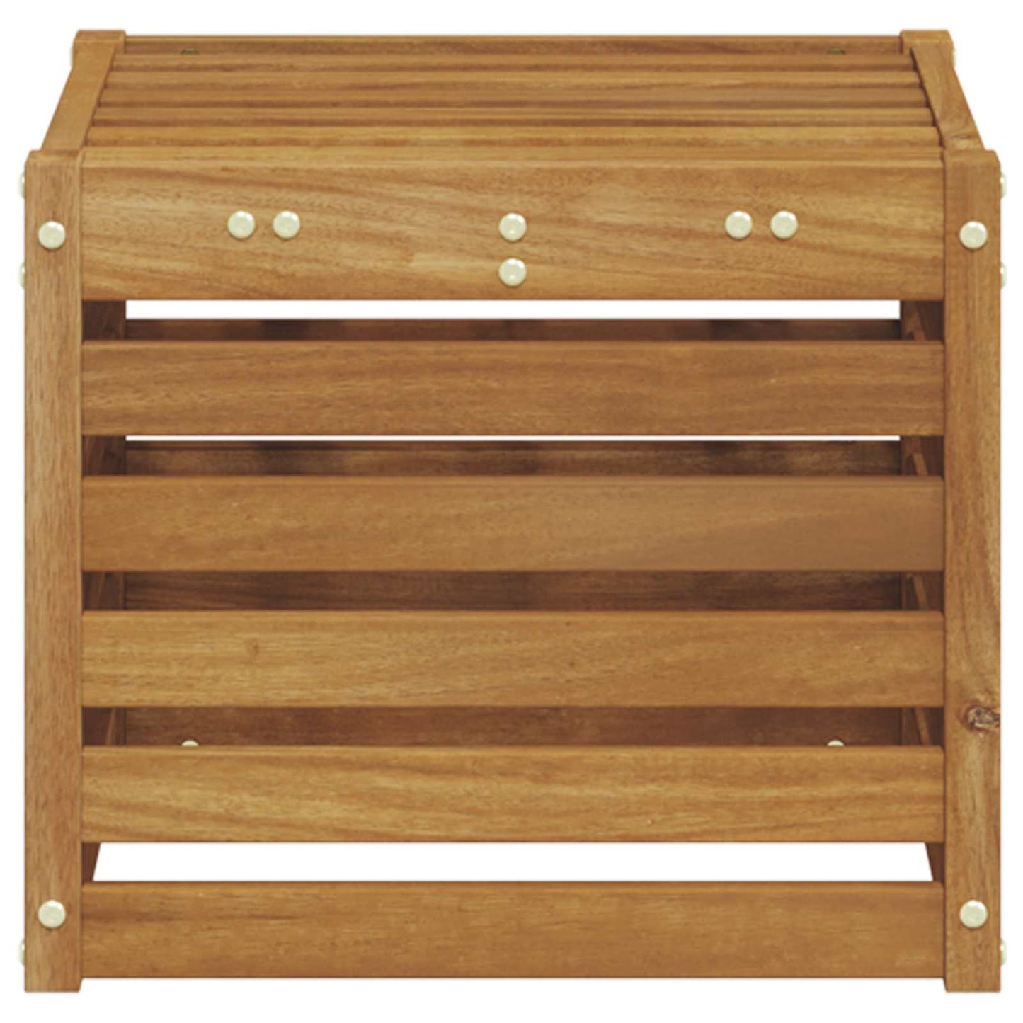 vidaXL Outdoor Stool Bench Natural 43 x 43 x 37 cm Solid Acacia Wood