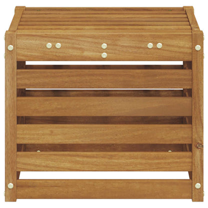vidaXL Outdoor Stool Bench Natural 43 x 43 x 37 cm Solid Acacia Wood