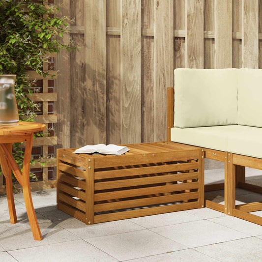 vidaXL Outdoor Stool Bench Natural 79 x 43 x 37 cm Solid Acacia Wood