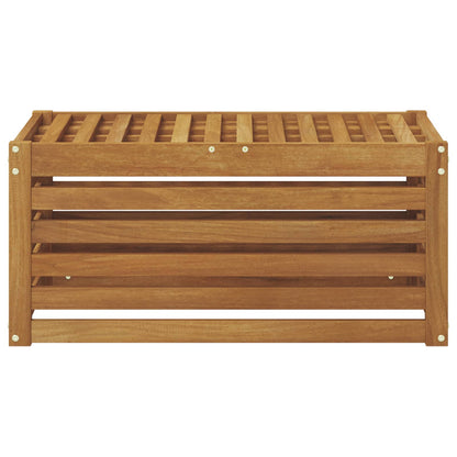 vidaXL Outdoor Stool Bench Natural 79 x 43 x 37 cm Solid Acacia Wood