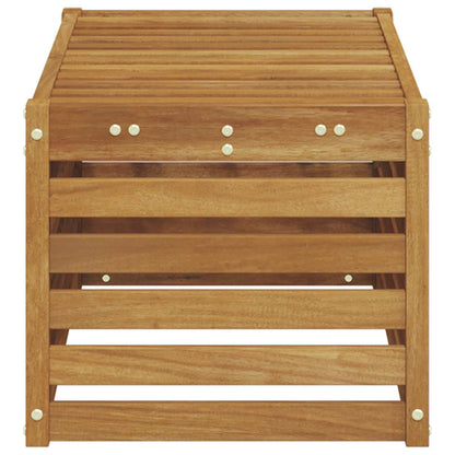 vidaXL Outdoor Stool Bench Natural 79 x 43 x 37 cm Solid Acacia Wood