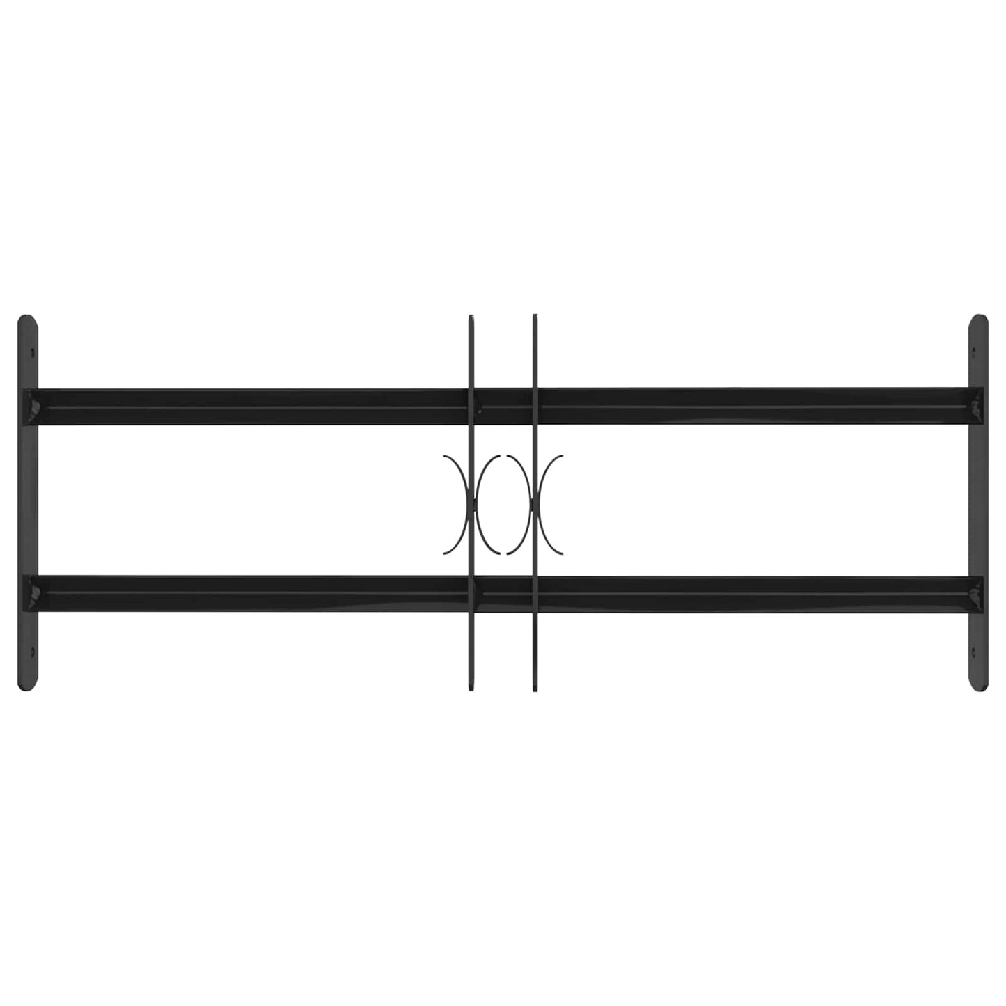 vidaXL Window Grille 76 x 30 cm Powder-Coated Steel Black