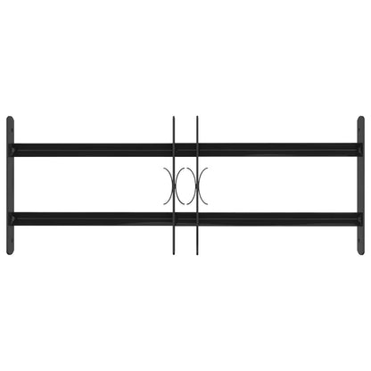 vidaXL Window Grille 76 x 30 cm Powder-Coated Steel Black