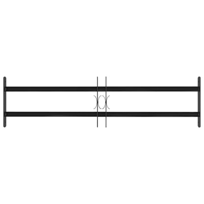 vidaXL Window Grille 115 x 30 cm Powder-Coated Steel Black