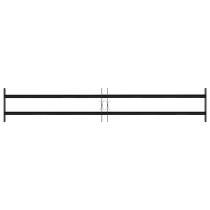 vidaXL Window Grille 176 x 30 cm Powder-Coated Steel Black