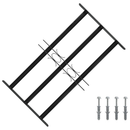vidaXL Window Grille 75.5 x 45 cm Powder-Coated Steel Black