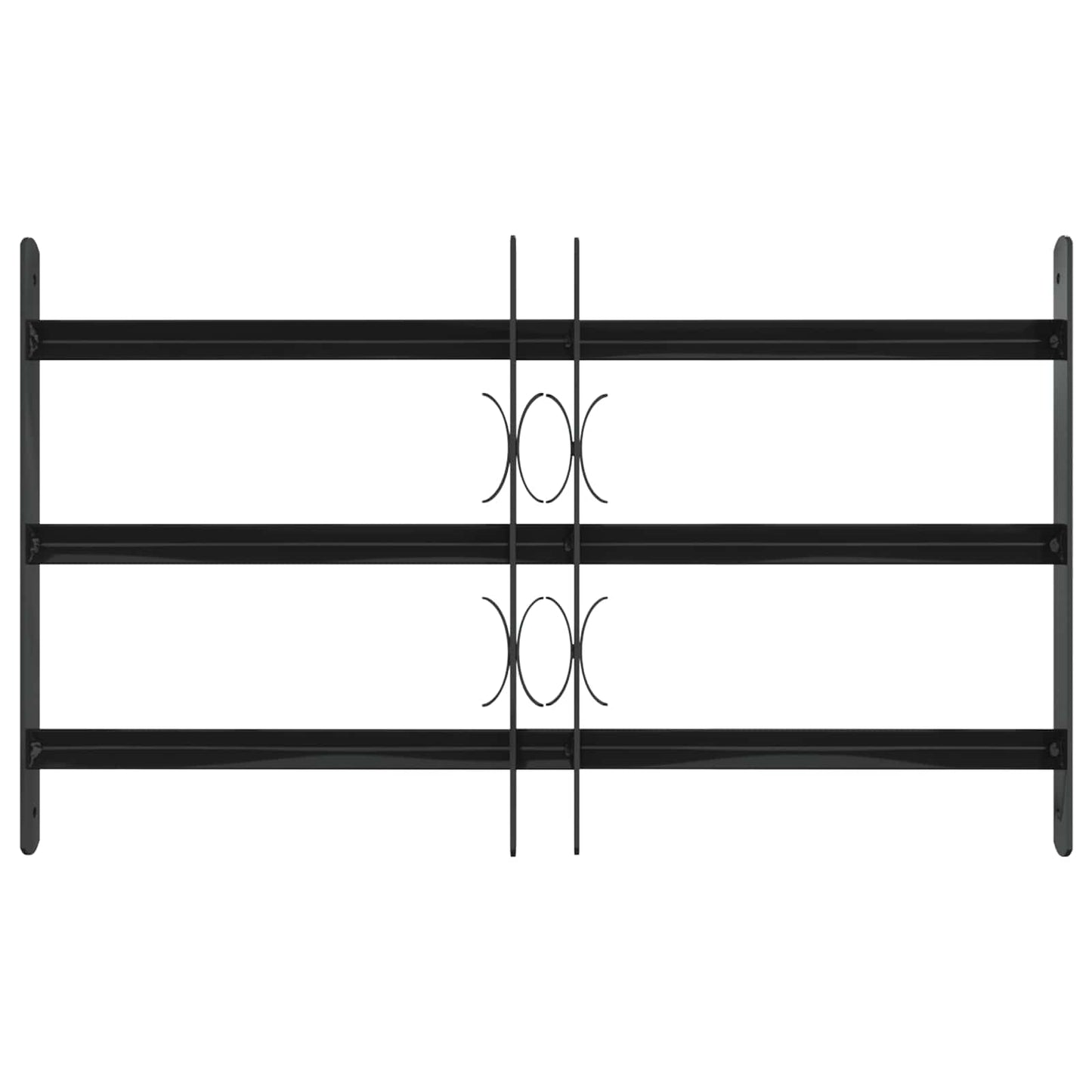 vidaXL Window Grille 75.5 x 45 cm Powder-Coated Steel Black