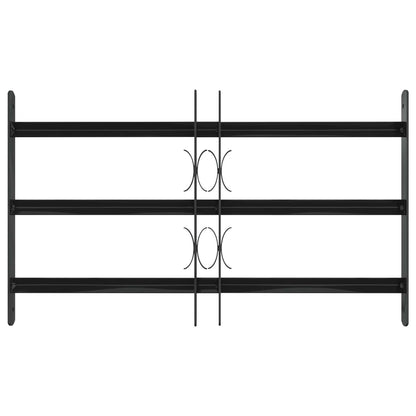 vidaXL Window Grille 75.5 x 45 cm Powder-Coated Steel Black