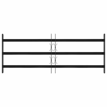 vidaXL Window Grille 116 x 45 cm Powder-Coated Steel Black