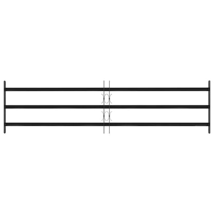 vidaXL Window Grille 174 x 45 cm Powder-Coated Steel Black
