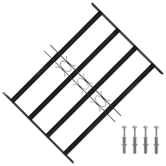 vidaXL Window Security Grille 75.5 x 60 cm Galvanized Steel