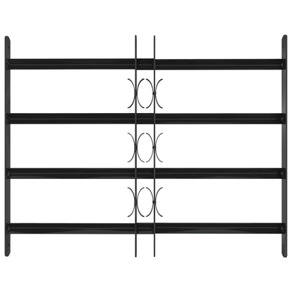 vidaXL Window Grille 75.5 x 60 cm Powder-Coated Steel Black