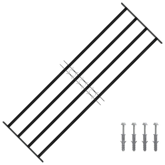 vidaXL Window Security Grille 175 x 60 cm Galvanized Steel