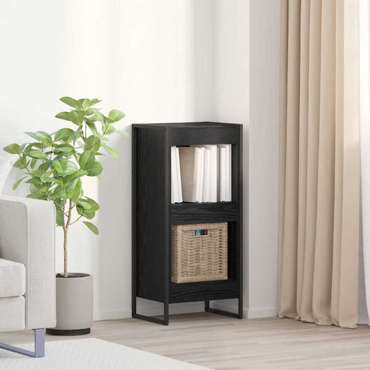 vidaXL Book Cabinet 40 x 30 x 86.5 cm Engineered Wood Black Oak