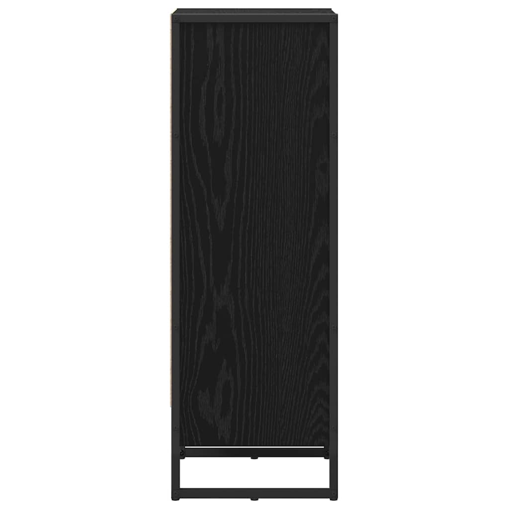 vidaXL Book Cabinet 40 x 30 x 86.5 cm Engineered Wood Black Oak