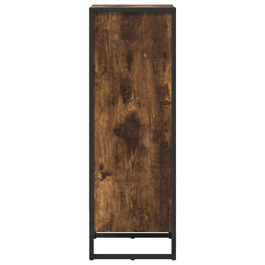 vidaXL Book Cabinet Smoke Oak 40 x 30 x 86.5 cm Engineered Wood
