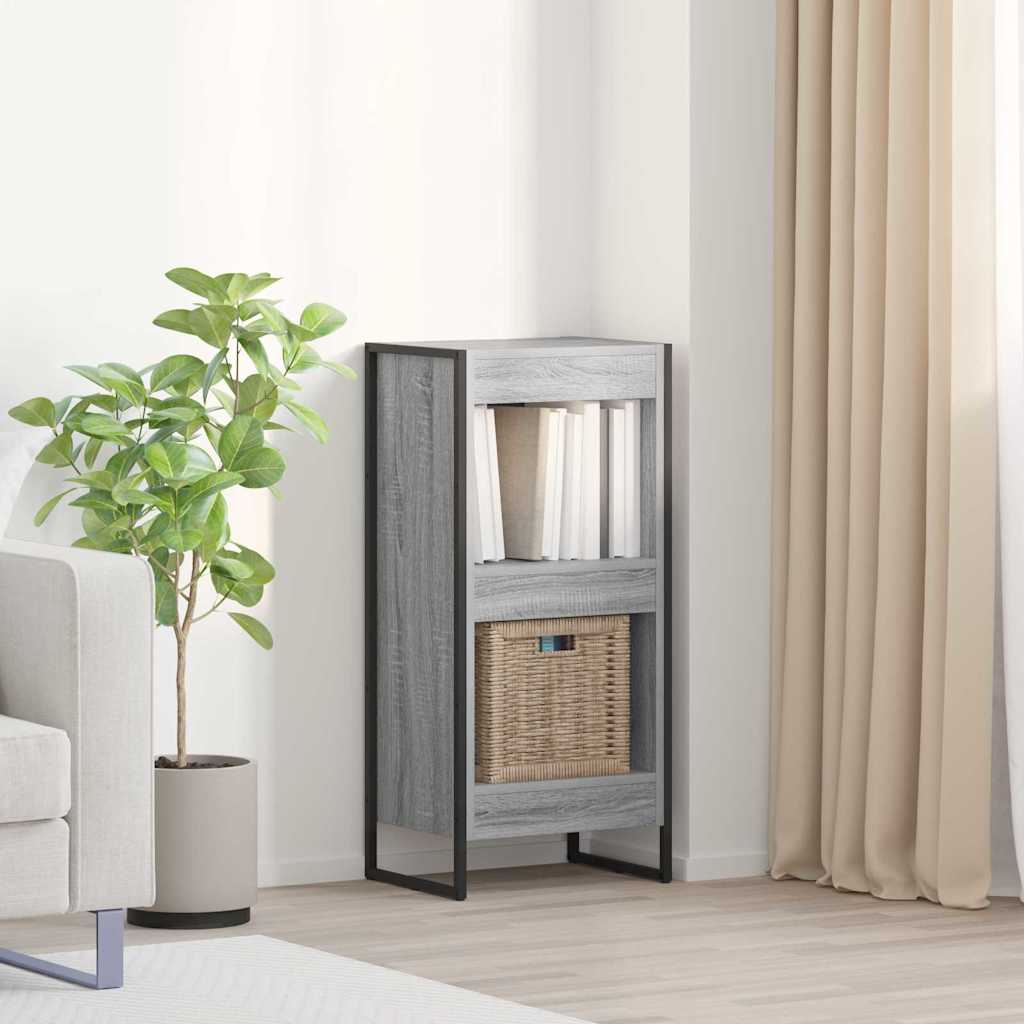 vidaXL Book Cabinet 40 x 30 x 86.5 cm Engineered Wood Grey Sonoma
