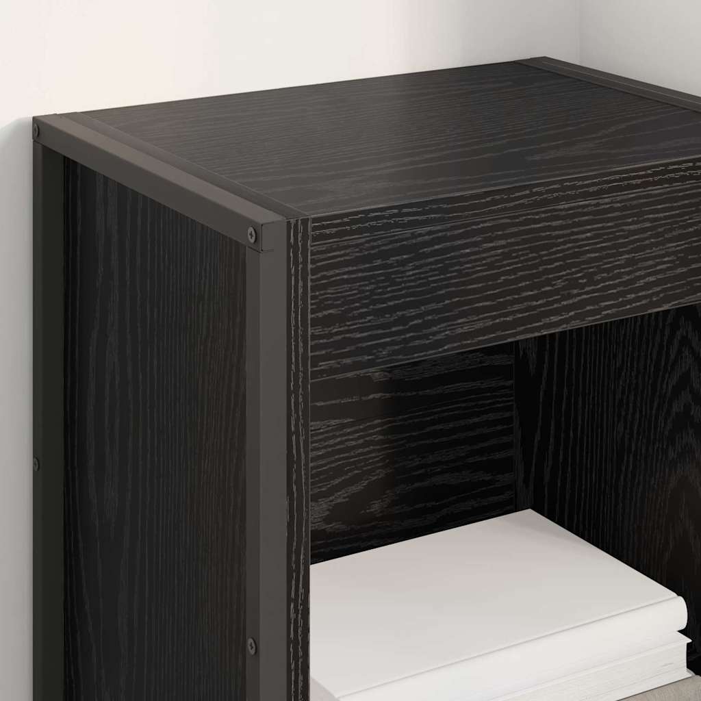 vidaXL Book Cabinet 40 x 30 x 121 cm Engineered Wood Black Oak
