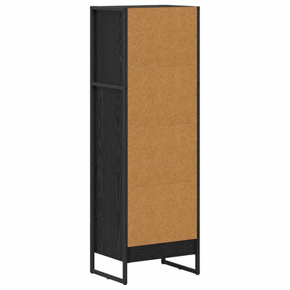 vidaXL Book Cabinet 40 x 30 x 121 cm Engineered Wood Black Oak