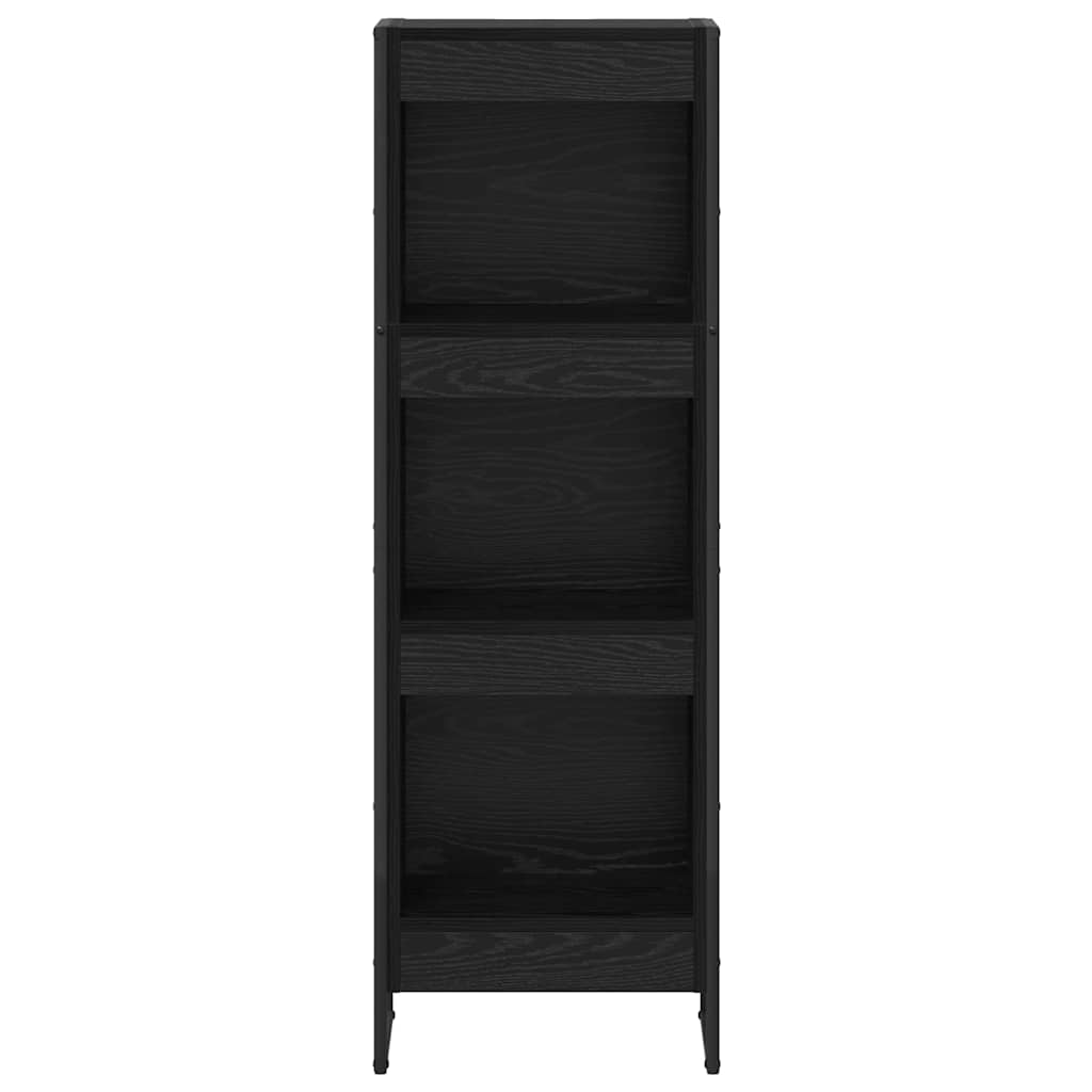 vidaXL Book Cabinet 40 x 30 x 121 cm Engineered Wood Black Oak