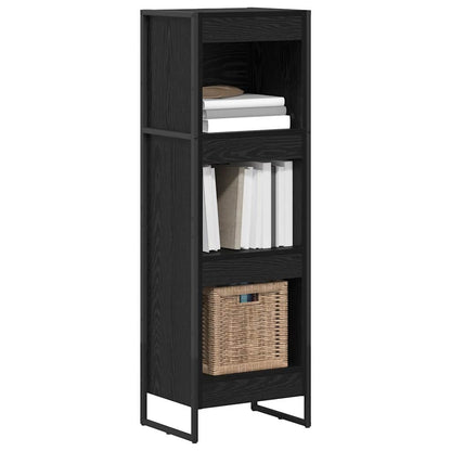 vidaXL Book Cabinet 40 x 30 x 121 cm Engineered Wood Black Oak