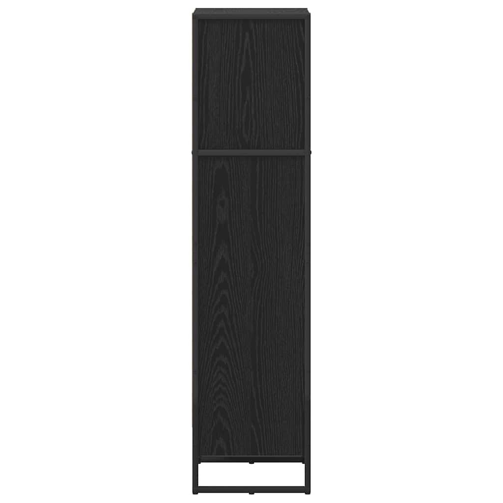 vidaXL Book Cabinet 40 x 30 x 121 cm Engineered Wood Black Oak