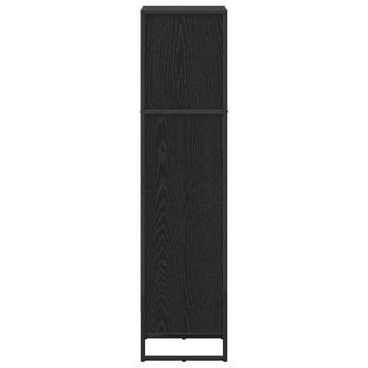 vidaXL Book Cabinet 40 x 30 x 121 cm Engineered Wood Black Oak