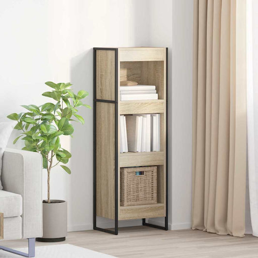 vidaXL Book Cabinet 40 x 30 x 121 cm Engineered Wood Sonoma