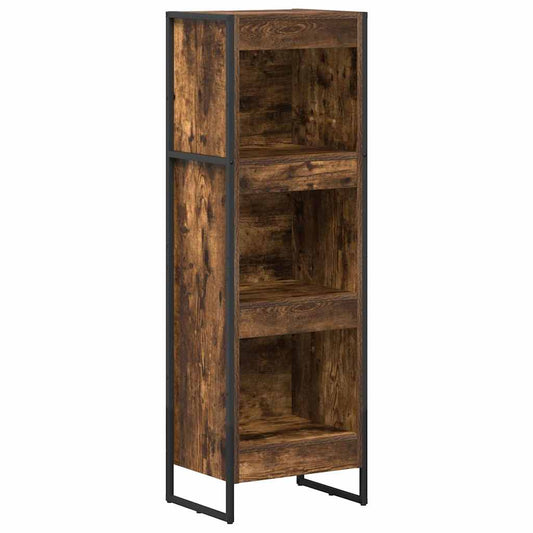 vidaXL Book Cabinet 40 x 30 x 121 cm Engineered Wood Smoke Oak