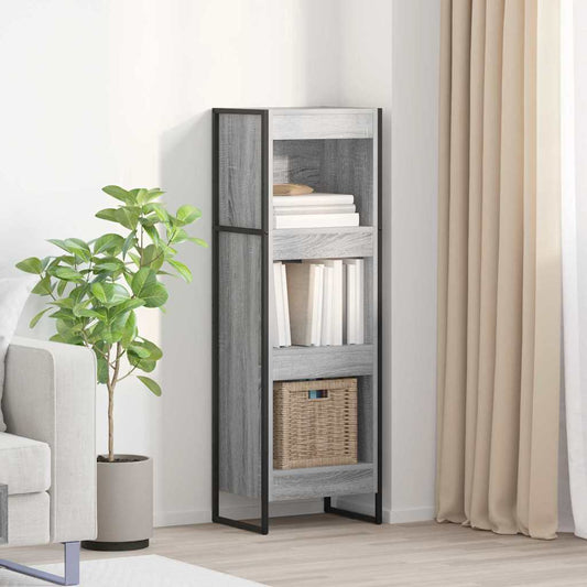 vidaXL Book Cabinet 40 x 30 x 121 cm Engineered Wood Grey Sonoma