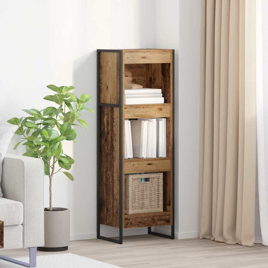 vidaXL Book Cabinet 40 x 30 x 121 cm Engineered Wood Old Wood