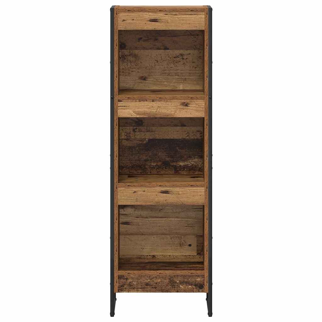vidaXL Book Cabinet Old Wood 40 x 30 x 121 cm Engineered Wood