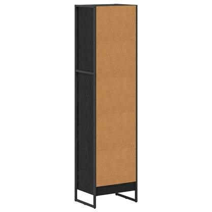 vidaXL Book Cabinet 40 x 30 x 155 cm Engineered Wood Black Oak