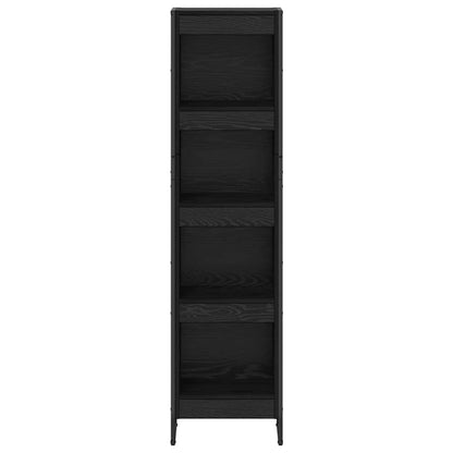 vidaXL Book Cabinet 40 x 30 x 155 cm Engineered Wood Black Oak