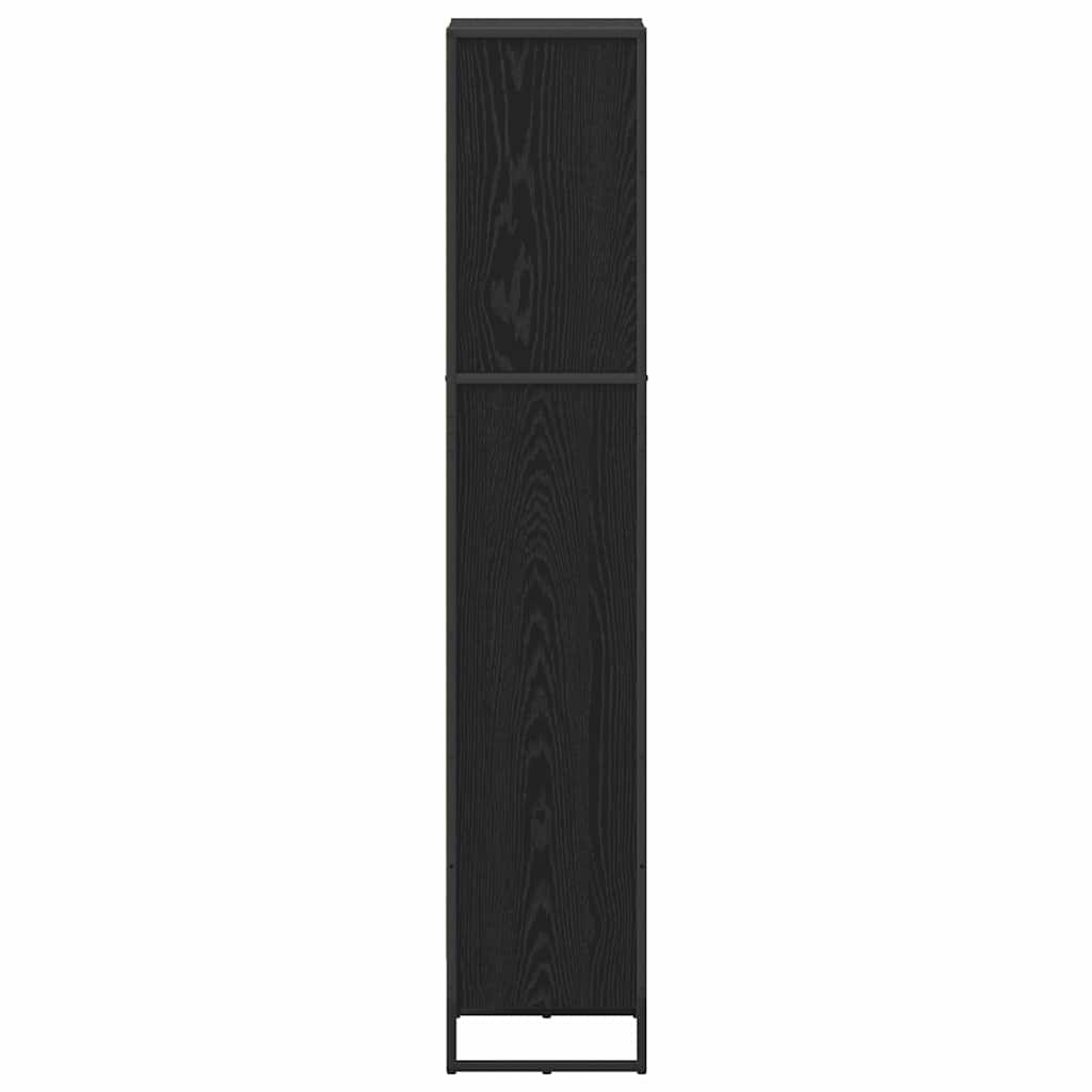 vidaXL Book Cabinet 40 x 30 x 155 cm Engineered Wood Black Oak