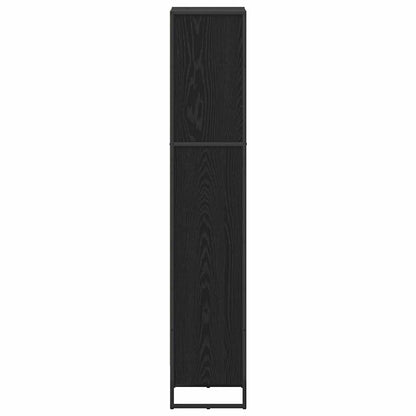 vidaXL Book Cabinet 40 x 30 x 155 cm Engineered Wood Black Oak