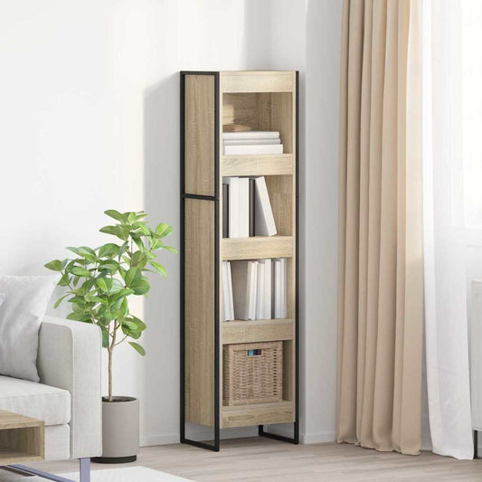 vidaXL Book Cabinet 40 x 30 x 155 cm Engineered Wood Sonoma