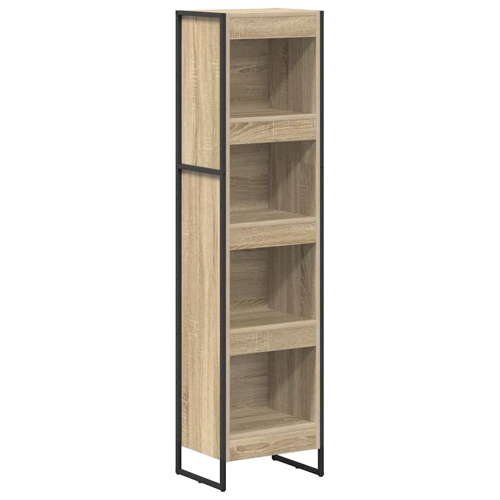 vidaXL Book Cabinet Sonoma 40 x 30 x 155 cm Engineered Wood