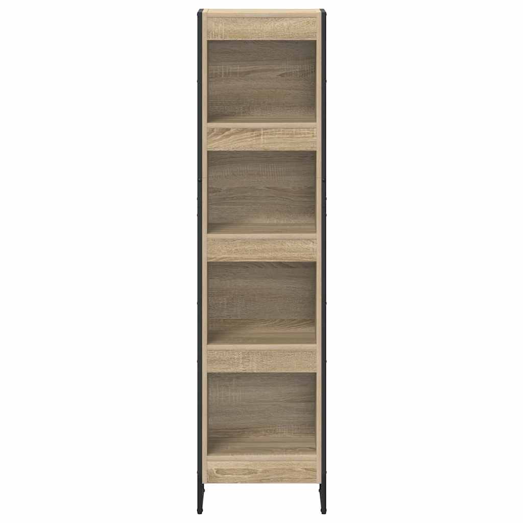 vidaXL Book Cabinet Sonoma 40 x 30 x 155 cm Engineered Wood