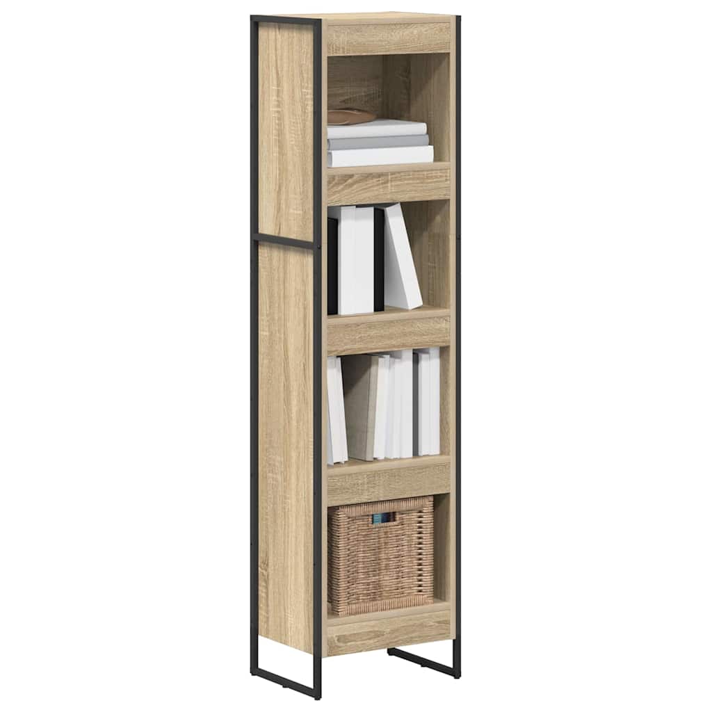 vidaXL Book Cabinet Sonoma 40 x 30 x 155 cm Engineered Wood